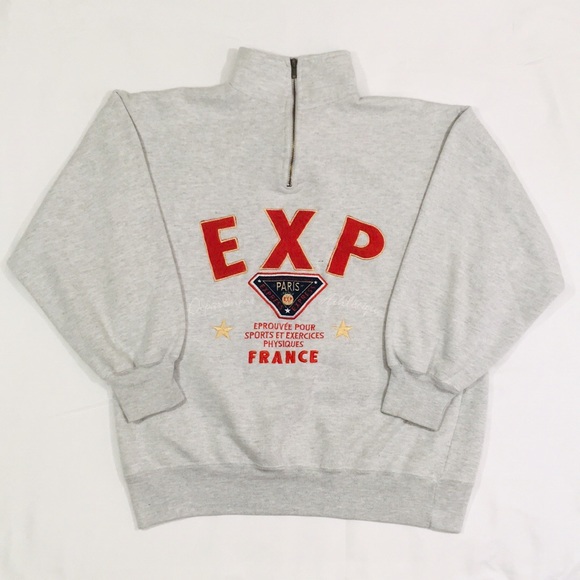 Vintage Express Embroidered Quarter Zip 